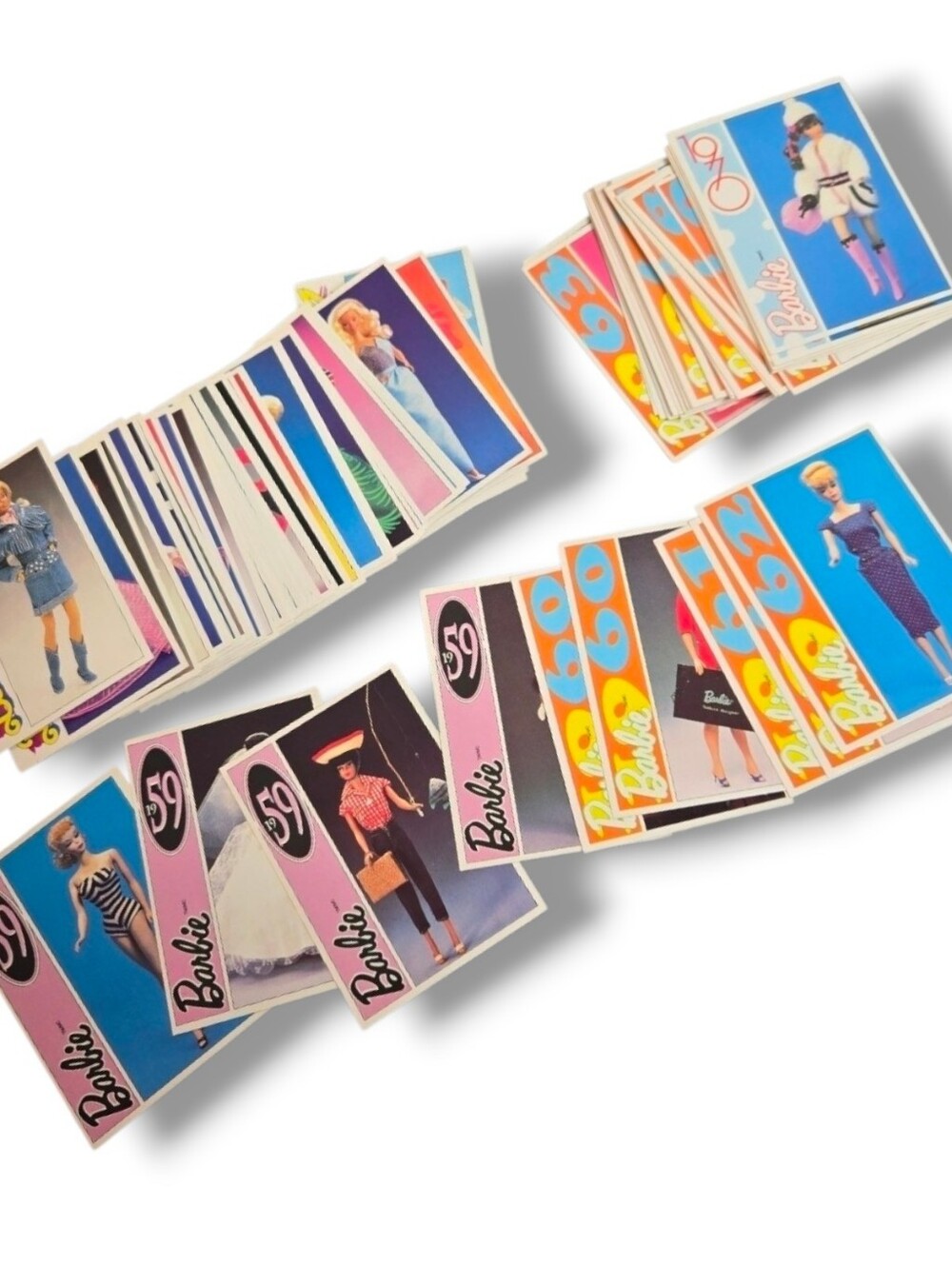 Vintage Barbie Fashion Facts Trading Cards Lot 1959-1991 Mattel (Not Complete)